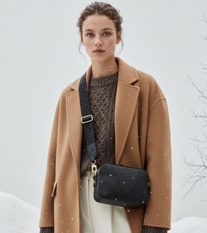 Silvie Vegan Bio-Based Bamboo Dual-Look Bamboo Crossbody Bag in Black from Votch