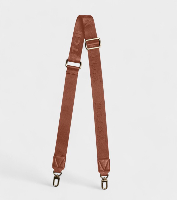 Votch Logo Bag Strap in brown from Votch