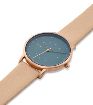Rose gold & Sepia with Blue Watch | Lyka from Votch