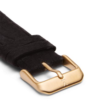 Piñatex Black with brushed gold buckle | 20mm from Votch
