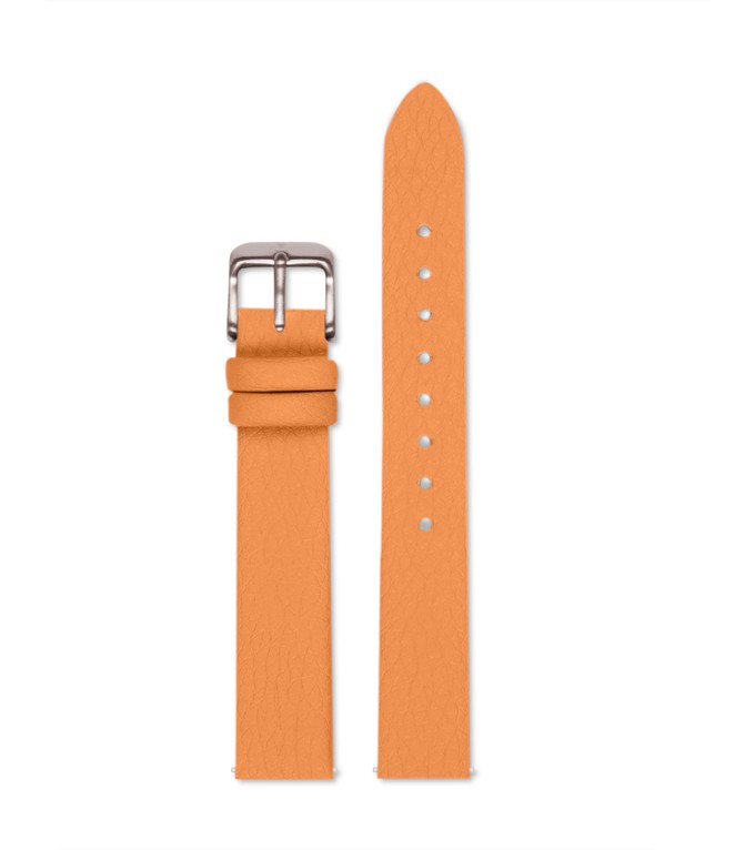 Burnt orange with brushed silver buckle | 16mm from Votch