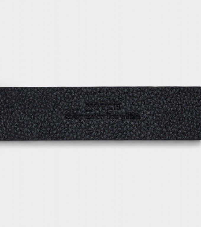 Daisy Vegan Bio-Based Bamboo Western belt in black from Votch