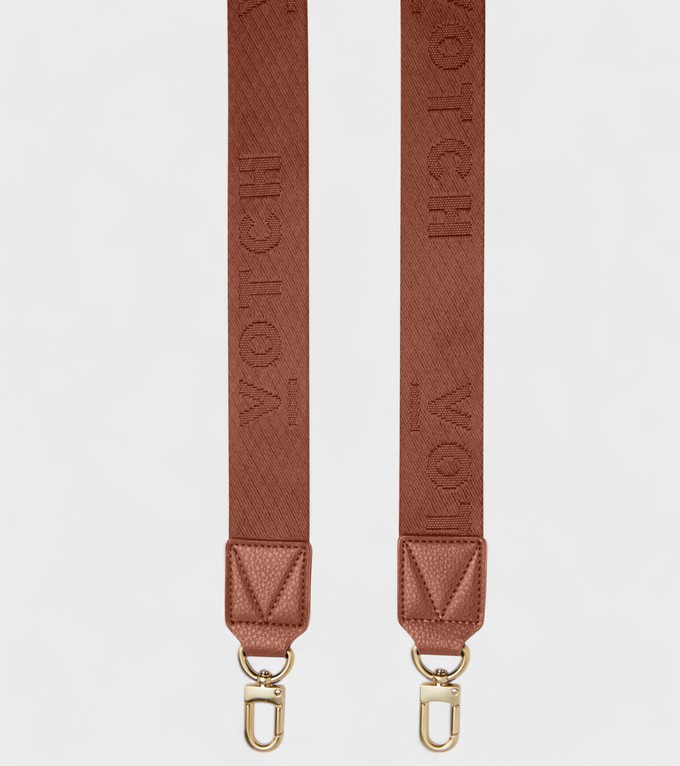 Votch Logo Bag Strap in brown from Votch