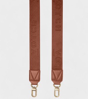 Votch Logo Bag Strap in brown from Votch