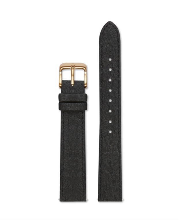 Piñatex Black with brushed gold buckle | 16mm from Votch