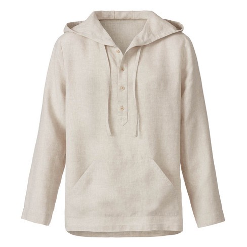 Linnen hoodie, natuur from Waschbär