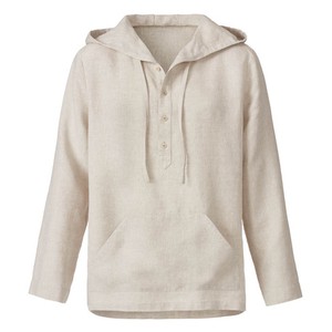Linnen hoodie, natuur from Waschbär