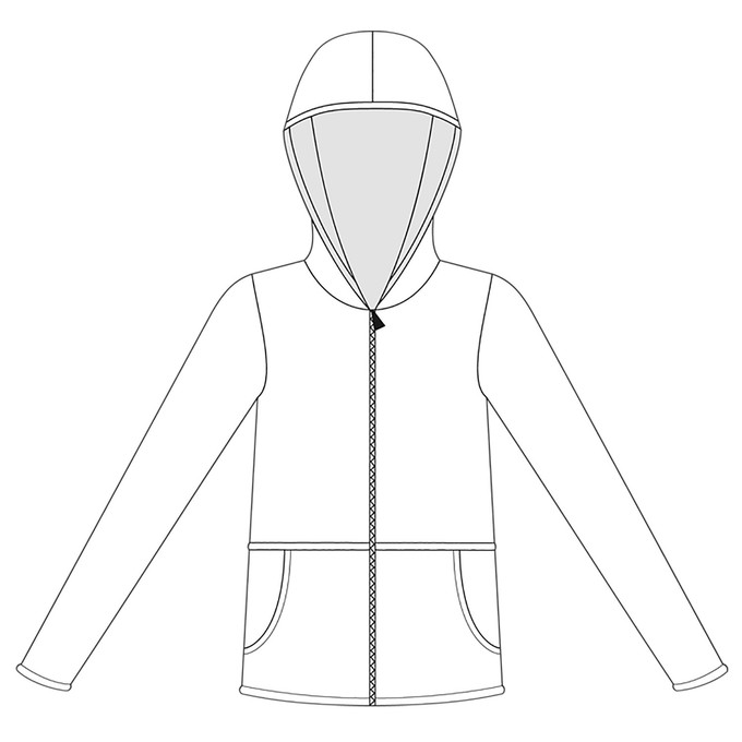 Sweatjacke mit Kapuze, aus Bio-Baumwolle, jade melange from Waschbär