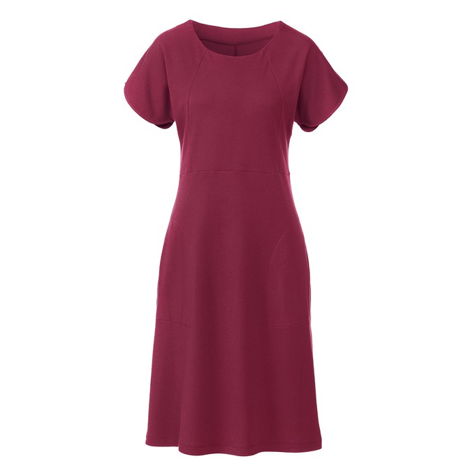 Jersey-Kleid mit Tulpenärmeln aus Bio-Baumwolle, beere from Waschbär