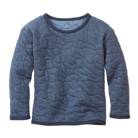 Stepp-Pullover aus reiner Bio-Baumwolle, taubenblau from Waschbär