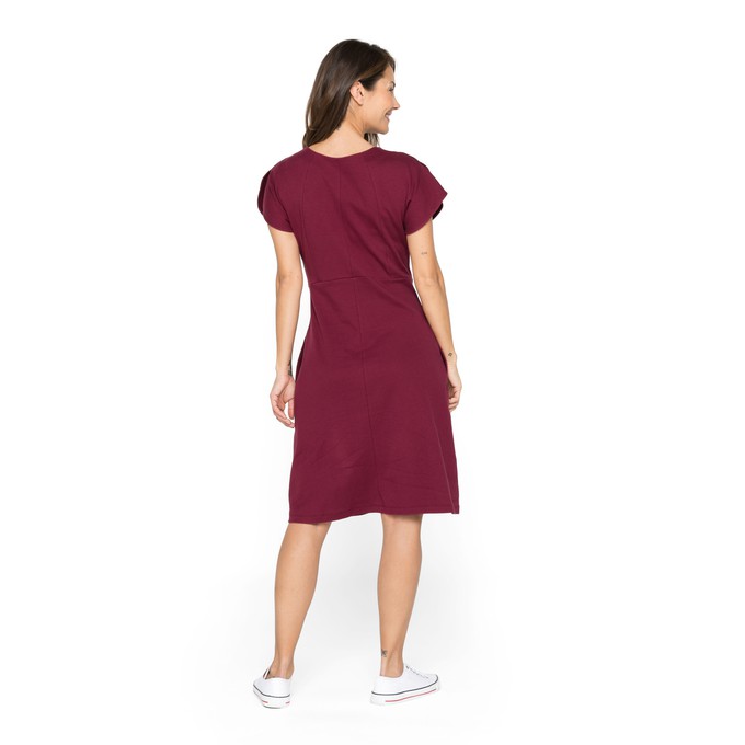 Jersey-Kleid mit Tulpenärmeln aus Bio-Baumwolle, beere from Waschbär