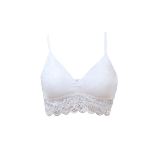 Bustier van bio-katoen met elastaan, wit from Waschbär