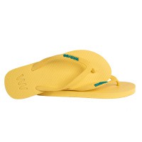 100% Natural Rubber Flip Flop – Yellow from Waves Flip Flops
