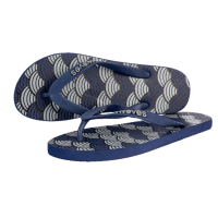 Natural Rubber Flip Flop – Navy Seashells from Waves Flip Flops