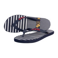 Natural Rubber Flip Flop – Black & White Graphic Print from Waves Flip Flops