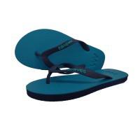 Natural Rubber Flip Flop – Turquoise & Navy Two Tone via Waves Flip Flops