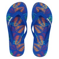 100% Natural Rubber Flip Flop – Royal Blue with Palm Print from Waves Flip Flops