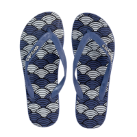 Natural Rubber Flip Flop – Navy Seashells from Waves Flip Flops