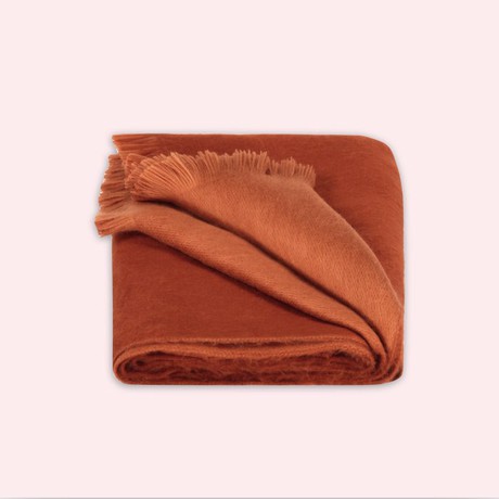 Dubbelzijdige Sjaal | Alpaca Loca | Terracotta from WhatTheF