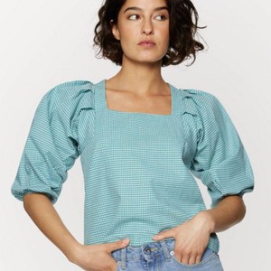 Blouse Vivienne | CharlieMary | Groen wit from WhatTheF