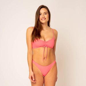 Drawstring Bikini Top - reversible pink / lilac from Woodlike Ocean
