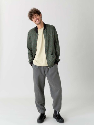 Laslo Reversible Bomber Jacket emerald/black from Yahmo