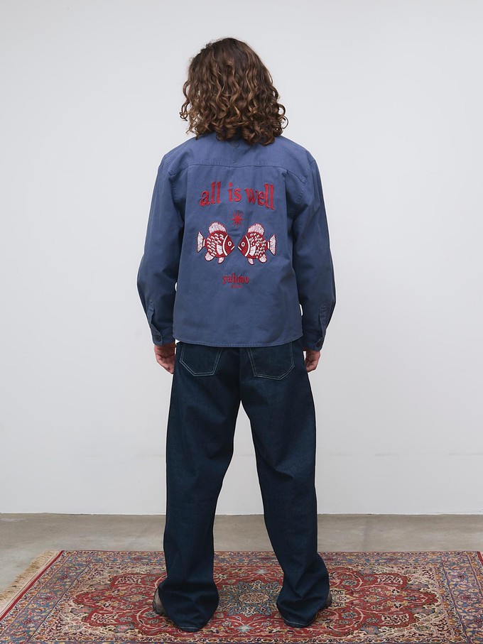 Fritz Embroidered Workwear Jacket blue from Yahmo