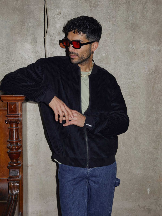 Oskar Reversible Bomber Jacket Metropolis/Black from Yahmo