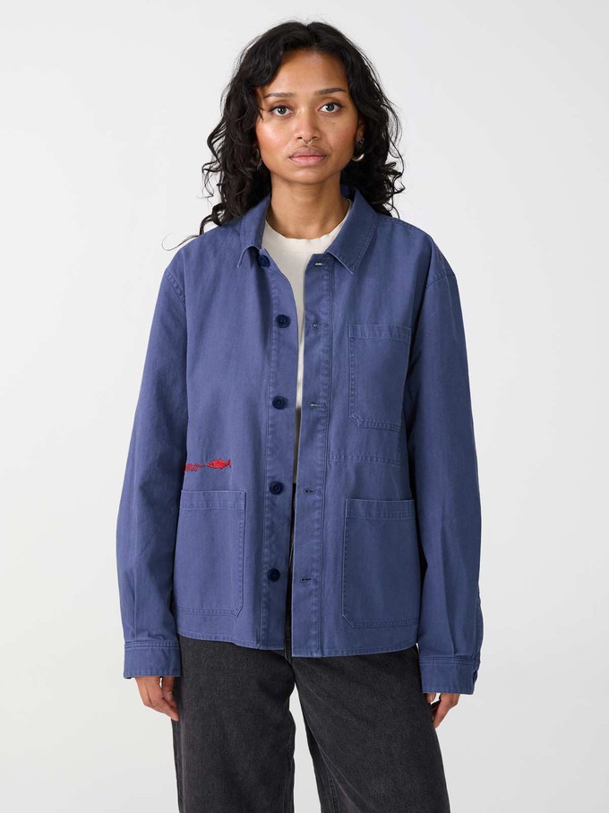 Otti Embroidered Workwear Jacket Blue from Yahmo