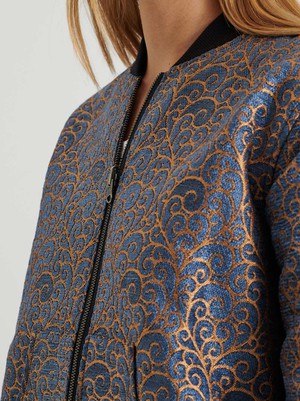 Berta Reversible Bomber Jacket copper/black from Yahmo