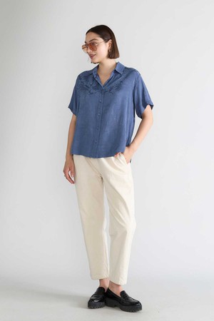 Lotte Shirt Zen Indigo from Yahmo