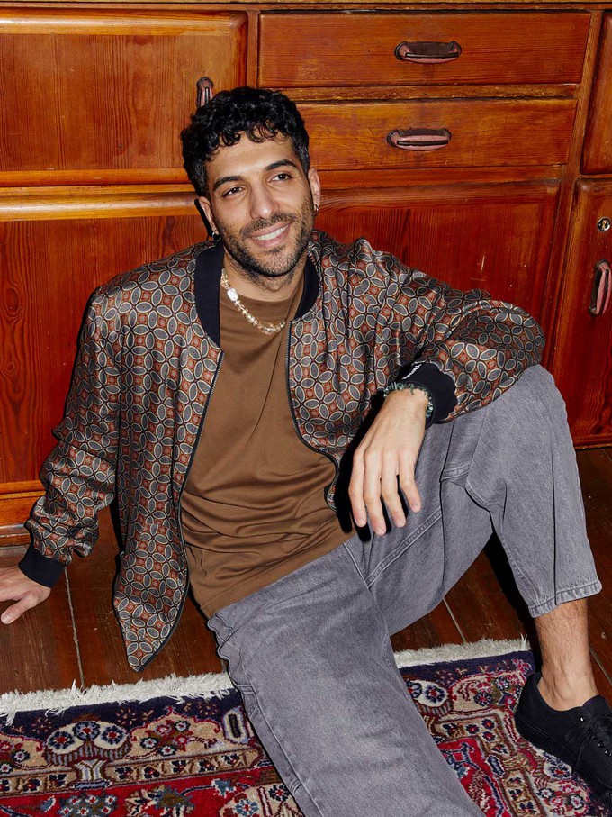 Laslo Reversible Bomber Jacket Nostalgia/Pine from Yahmo