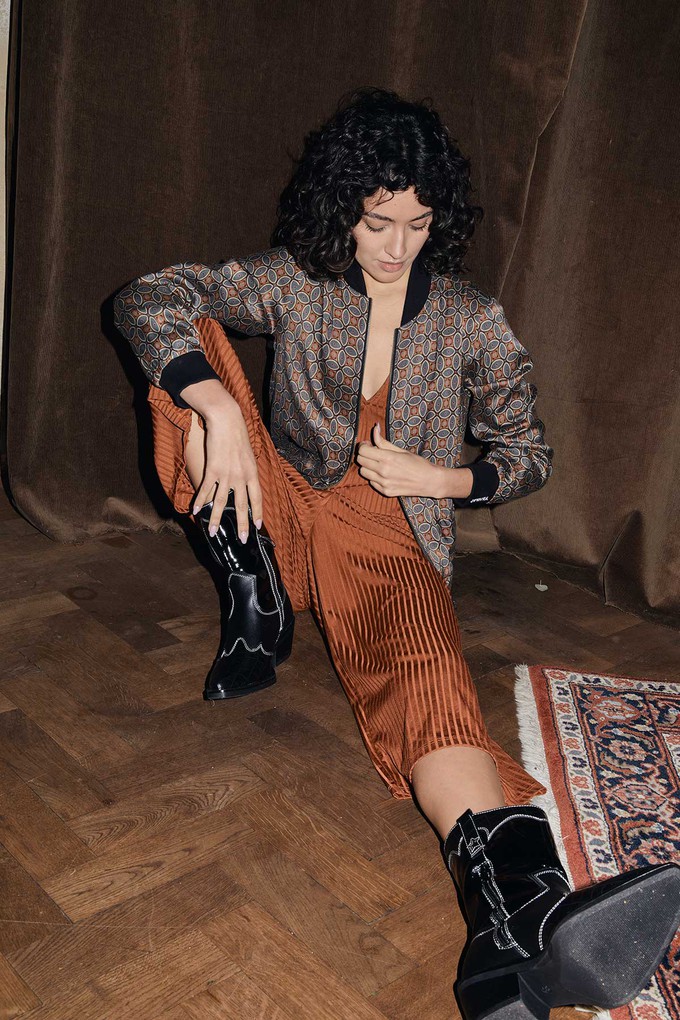 Ruth Reversible Bomber Jacket nostalgia/pine from Yahmo