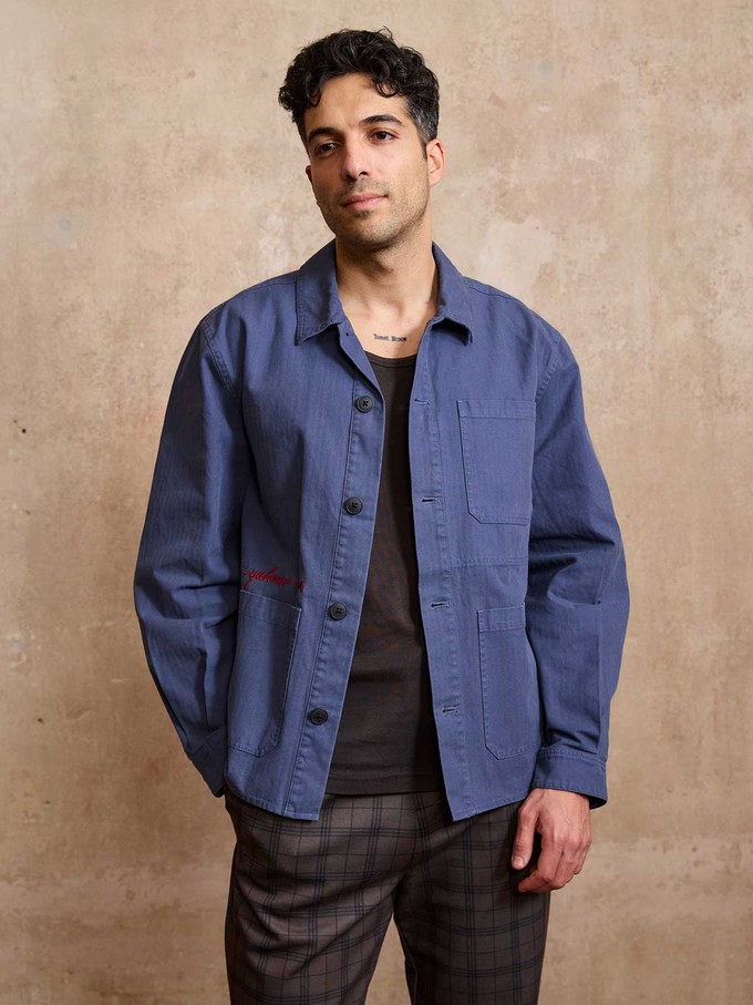 Fritz Embroidered Workwear Jacket blue from Yahmo