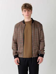 Laslo Reversible Bomber Jacket nostalgia/pine via Yahmo