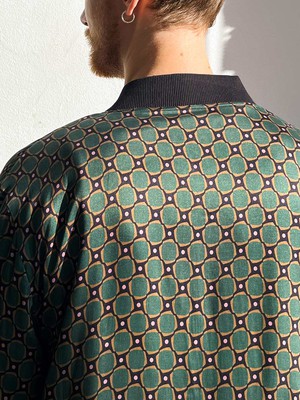 Laslo Reversible Bomber Jacket emerald/black from Yahmo