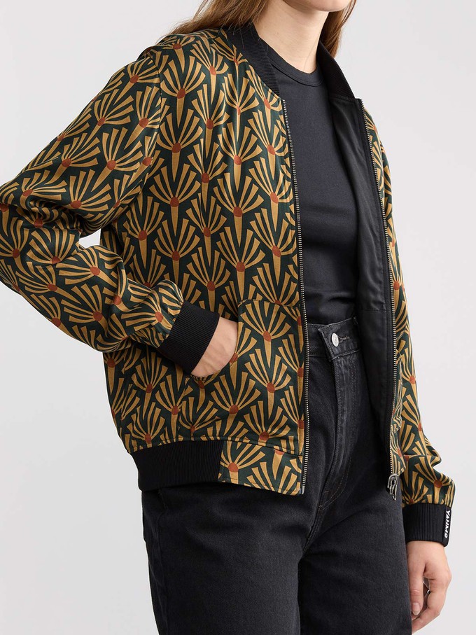 Ruth Reversible Bomber Jacket Artdeco/Black from Yahmo Ruth Reversible Bomber Jacket Artdeco/Black from Yahmo