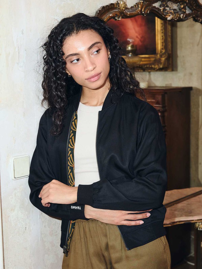 Ruth Reversible Bomber Jacket artdeco/black from Yahmo