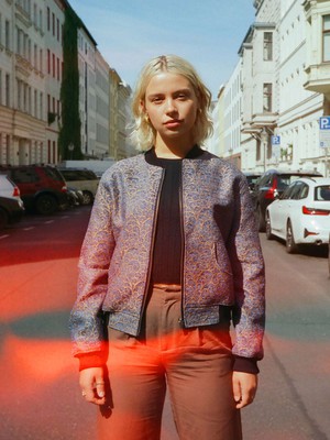 Berta Reversible Bomber Jacket copper/black from Yahmo