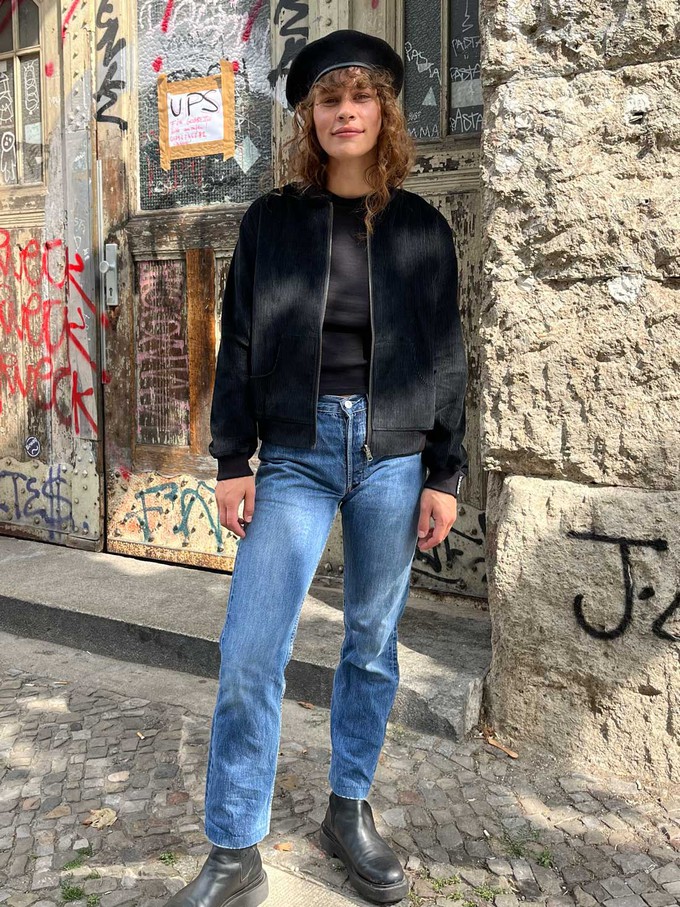 Elsa Reversible Bomber Jacket metropolis/black from Yahmo