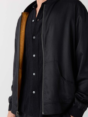 Laslo Reversible Bomber Jacket sandalwood/black from Yahmo