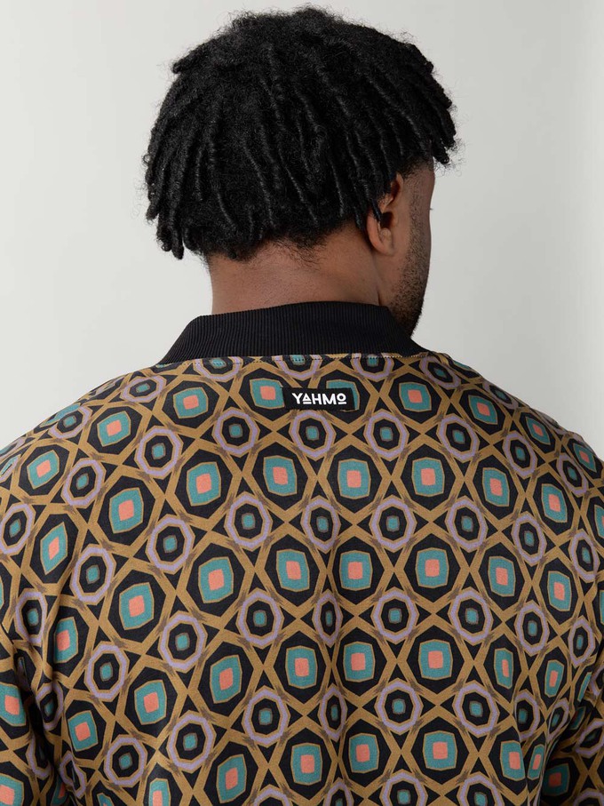 Laslo Reversible Bomber Jacket Kaleidoscope/Black from Yahmo