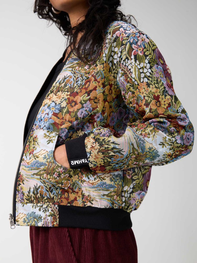 Berta Reversible Bomber Jacket Bouquet/Black from Yahmo
