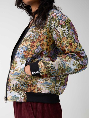 Berta Reversible Bomber Jacket Bouquet/Black from Yahmo