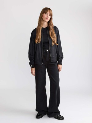 Ruth Reversible Bomber Jacket Emerald/Black from Yahmo