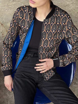 Ruth Reversible Bomber Jacket metropolis/blue from Yahmo