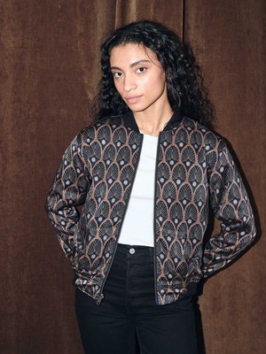 Elsa Reversible Bomber Jacket metropolis/black from Yahmo