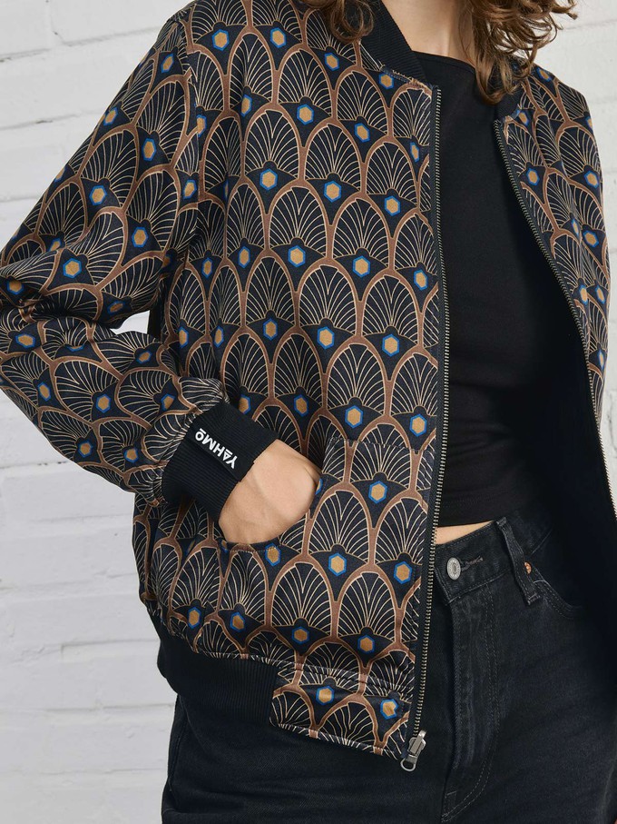 Elsa Reversible Bomber Jacket Metropolis/Black from Yahmo