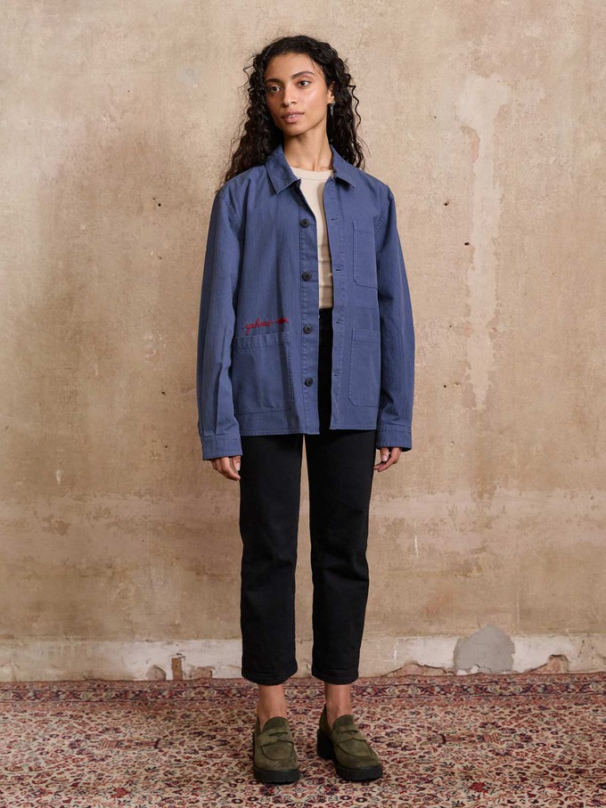 Otti Embroidered Workwear Jacket blue from Yahmo