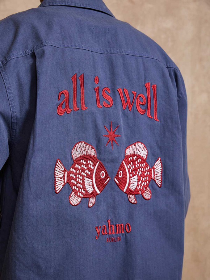Fritz Embroidered Workwear Jacket blue from Yahmo